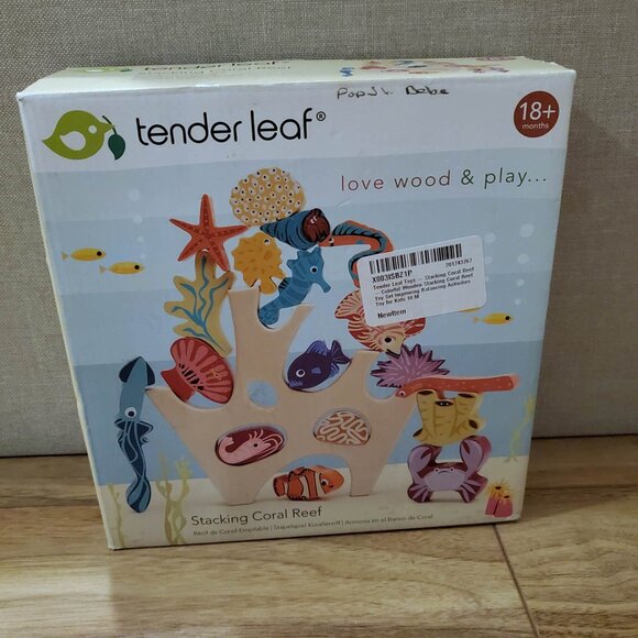 Tender Leaf Toys Stacking Coral Reef Wooden Toy Set Montessori - Picture 1 of 3